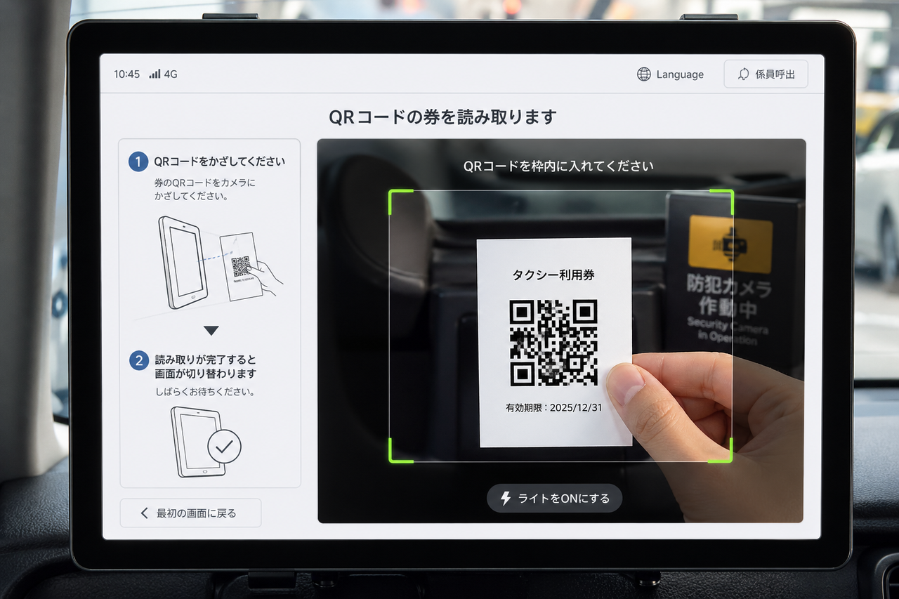 タクシー車内タブレットアプリ